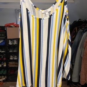 Multi Colored Spaghetti Strap T-Shirt